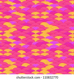 Pink Yellow Colorful Seamless Abstract Pattern. Sky Background