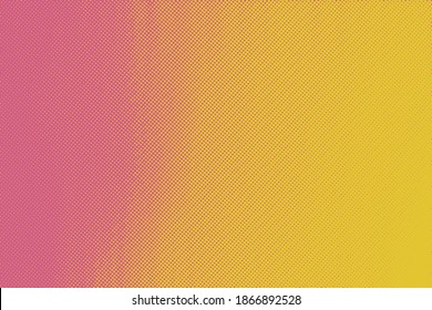 Pink yellow dots Background. Abstract Pattern. Modern Distressed Texture. Grunge Pop-art Backdrop. Vector illustration
