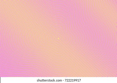 Pink and yellow dotted halftone vector background. Warm color halftone banner template. Vintage dotted pattern. Smooth dotted gradient. Pop art surface design. Abstract halftone texture