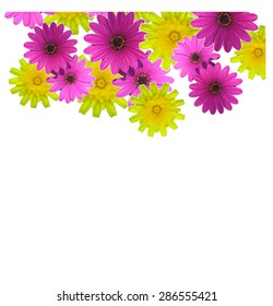 pink and yellow frame vector art