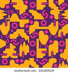Pink Yellow geometric pattern minimalist artwork with abstract shapes and simple images. suitable for web banners, business presentations, branding, wallpapers, advertisements, posters, mockups