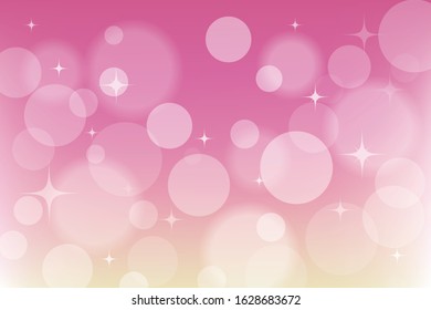 Pink to yellow gradient background with glittering polka dots