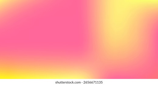Rosa und gelber Farbverlauf mit einer weichen, lebendigen Mischung - ideal für fröhliche, moderne und abstrakte Vektorhintergrunddesigns.