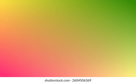 Pink, yellow, and green gradient with a seamless transition, creating a lively and colorful background. Perfect for digital artwork, branding, and creative designs. 
