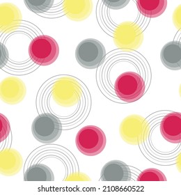  Pink, yellow, green, gray, beige elements on white backdrop. Cute background for baby.