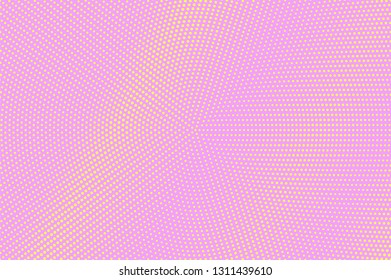 Pink and yellow halftone vector background. Diagonal halftone texture. Subtle dotwork gradient. Smooth dotted vector background. Colorful halftone overlay. Vintage cartoon effect. Perforated texture