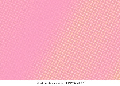Pink yellow halftone vector background. Faded halftone texture. Micro dotwork gradient. Pastel dotted vector background. Retro halftone overlay. Vintage cartoon effect. Perforated texture