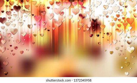 Pink And Yellow Heart Background