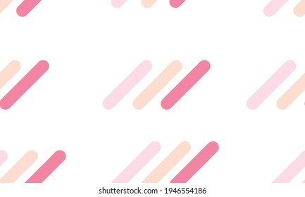 Pink and yellow horizontal lines on a white background. vector seamless pattern for upholstery fabric