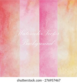 pink yellow light paint watercolor vintage and isolate on white background in love summer wedding card.