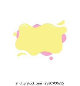 Pink and yellow liquid shape vector. Very suitable for use as social media posts, banner design elements, poster design elements, etc