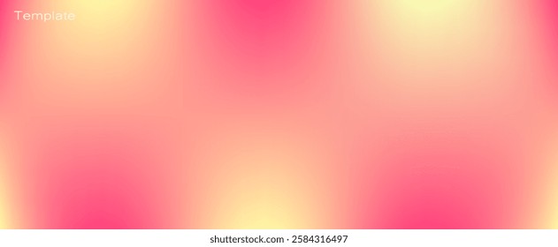 Pink Yellow pastel color gradient background in soft minimal colors and smooth transition of colors. Modern gradient background. Vector illustration
