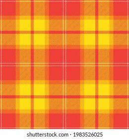 Pink and yellow plaid. Tartan pattern close-up for textile, paper and other prints.