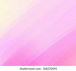 Pink yellow stylized digital watercolor hand drawn paper texture striped vector card for wallpaper, text design, web. Colorful bright aquarelle wet brush paint vivid background for print, blank