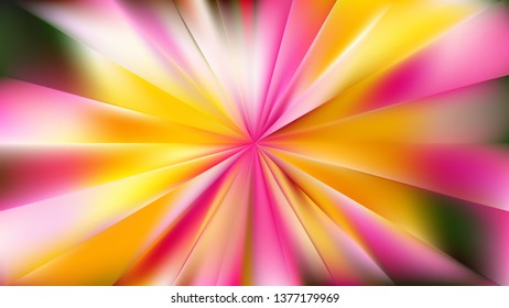Pink and Yellow Sunburst Background Vector Illustration