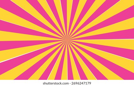 Fondo de patrón de explosión de sol rosa y amarillo