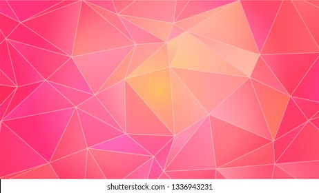 Pink and Yellow Trendy Low Poly Backdrop