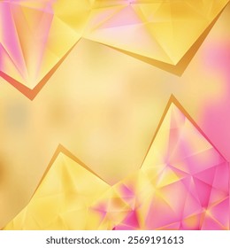 Pink and Yellow Triangle Background Pattern Illustrator