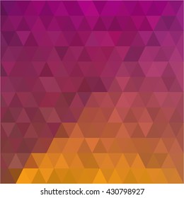 Pink yellow triangle beautiful background