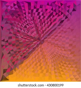 Pink yellow triangle circle business background