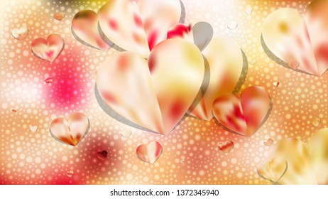 Pink and Yellow Valentine Background Vector Graphic