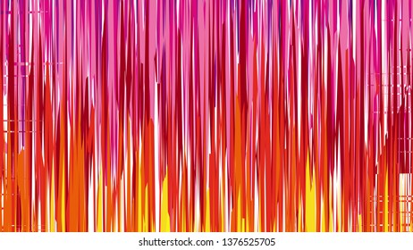 Pink and Yellow Vertical Lines and Stripes Background Illustration