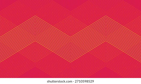 Fondo de Tecnología de sistema de ondulación rosa y amarillo, diseño de concepto digital y electrónico, Ilustración vectorial.