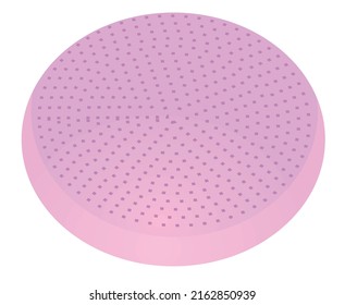 Pink yoga pad. vector illustration