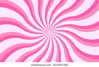 Pink yogurt pattern. Abstract vector swirl background. Groovy summer backdrop