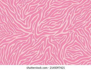 Pink Zebra pattern animal print. Digital illustration background