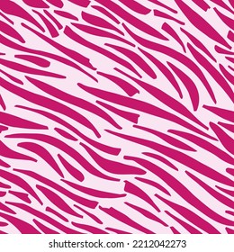 Pink Zebra Print Skin Vector Illustration Design.