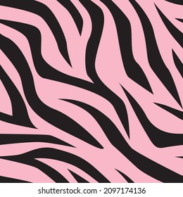 Pink zebra skin seamless pattern print. vector print for clothes or print