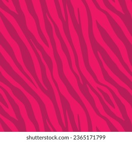 Pink zebra or tiger seamless pattern. Vector illustration. Apparel clothing fabric background.