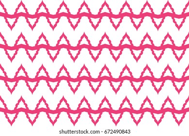 Pink zigzag and line pattern