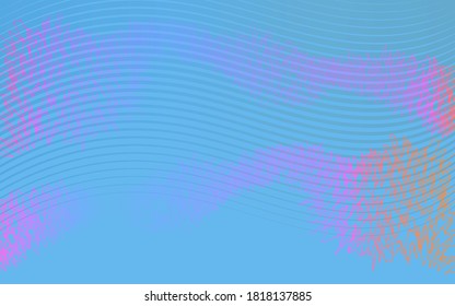 Pink-blue background with waves. Vector abstract design for background, backdrops, web.