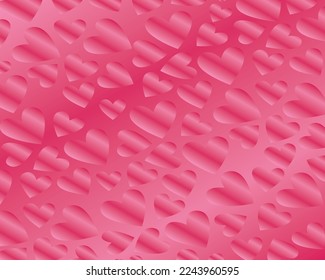 Pink-blue gradient with hearts background. Vector version