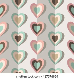 A pink-blue seamless pattern with hearts