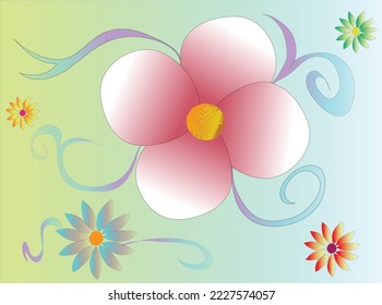Pinkflower is art natural vector