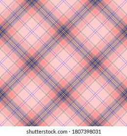 Pink,Gray,Yellow and Purple Tartan Plaid Scottish Seamless Pattern. Texture from tartan, plaid, tablecloths, shirts, clothes, dresses, bedding, blankets and other textile.