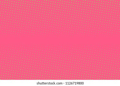 Pink-green halftone background. Digital gradient. Abstract backdrop with circles, point, dots. Dotted pattern. Futuristic panel Vector illustration  