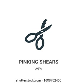 Pinking shears glyph icon vector on white background. Flat vector pinking shears icon symbol sign from modern sew collection for mobile concept and web apps design.