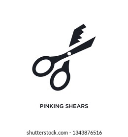 pinking shears isolated icon. simple element illustration from sew concept icons. pinking shears editable logo sign symbol design on white background. can be use for web and mobile