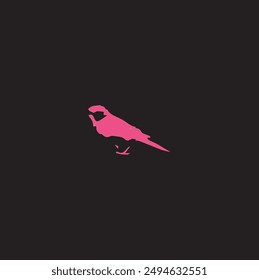 pinkish bright color sparrow vector artwork graphic design illustration icon bird art style