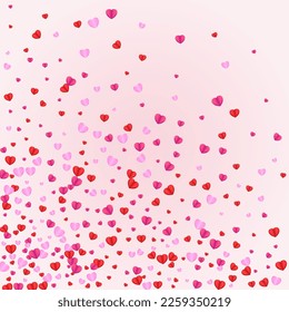 Pinkish Confetti Background Pink Vector. Mother Backdrop Heart. Purple Elegant Texture. Lilac Confetti Bright Frame. Tender Isolated Illustration.