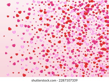 Vector rosa de fondo de confetti rosado rosado rosado. Enhorabuena Texture Heart. Fondo plegado Lilac. Marco de San Valentín de corazón violento. Patrón rojizo.