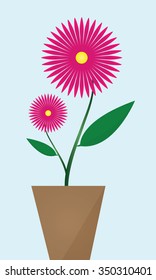 Pinkish purple flower,vector illustration