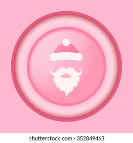 Pinkish Santa Claus circle design