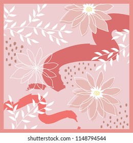 pinkish spring scarf pattern design