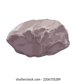 Pinkish stone in realistic style for print and design.Vector illustration.