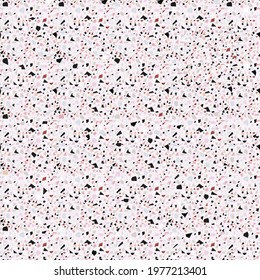 Pink,light blue,black color Seamless Texture Terrazzo Floor, Abstract Terrazzo vector background.Marble floor for design.Vevtor illustrator